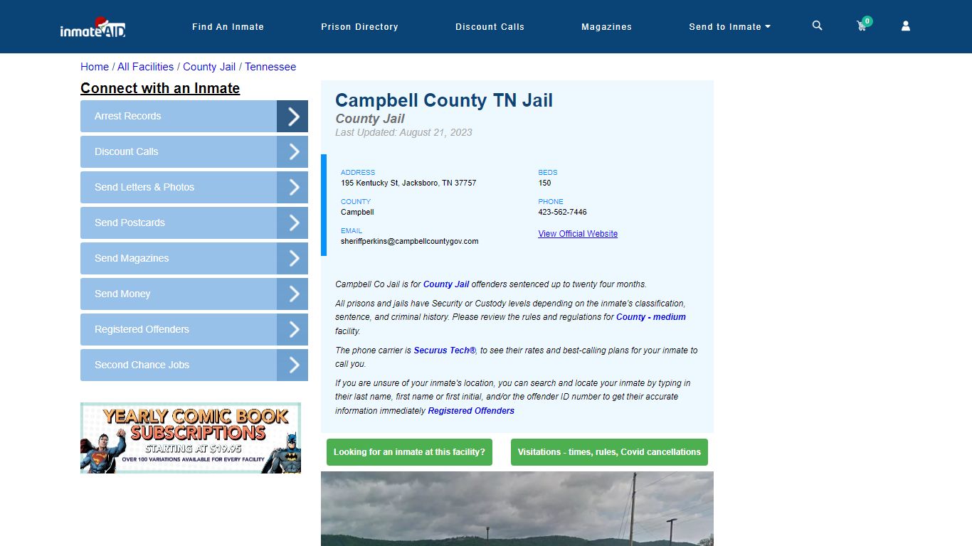 Campbell County TN Jail - Inmate Locator - Jacksboro, TN